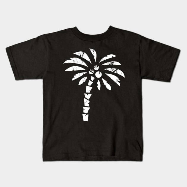 Roughened Palm Tree Kids T-Shirt by JDP Designs